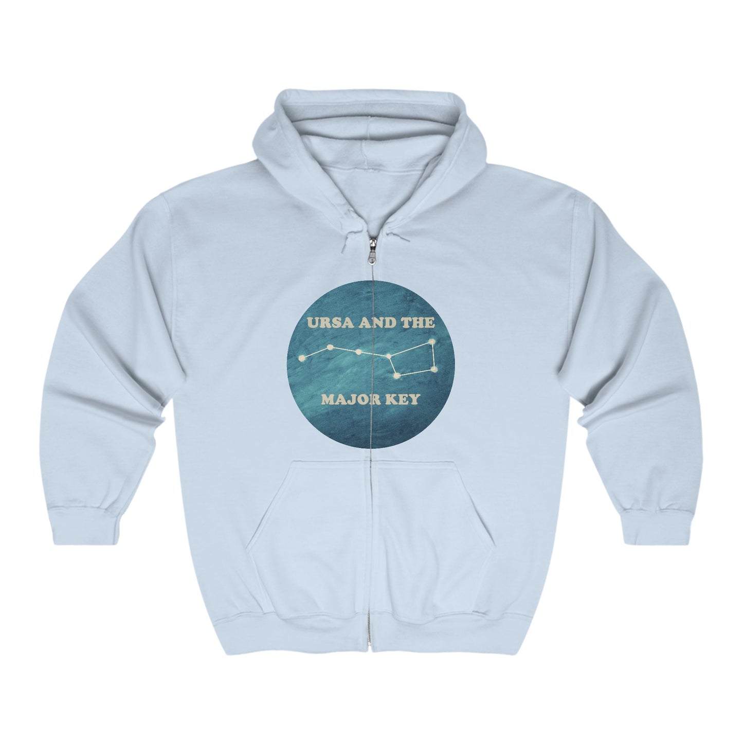 Zip Hoodie (Blue Logo)