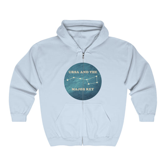 Zip Hoodie (Blue Logo)