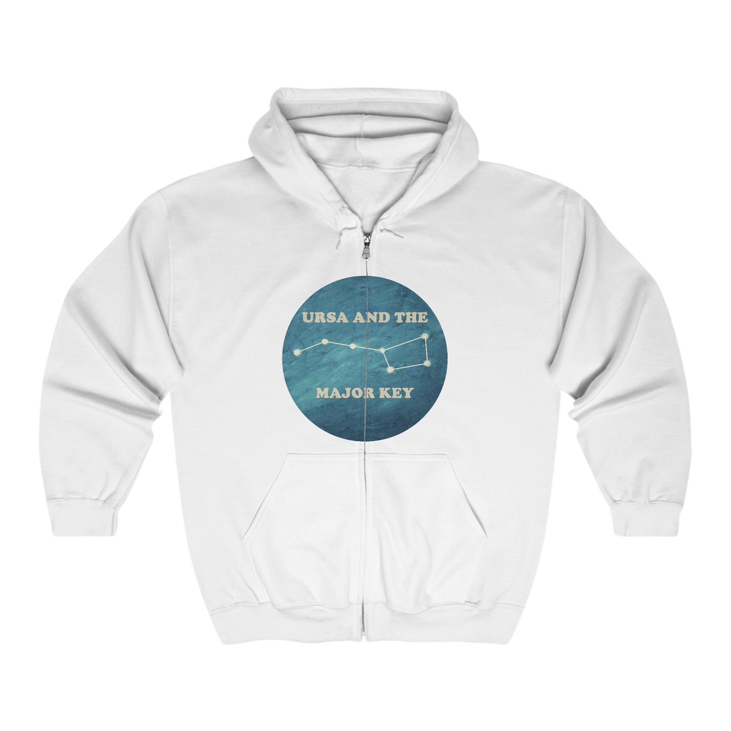 Zip Hoodie (Blue Logo)