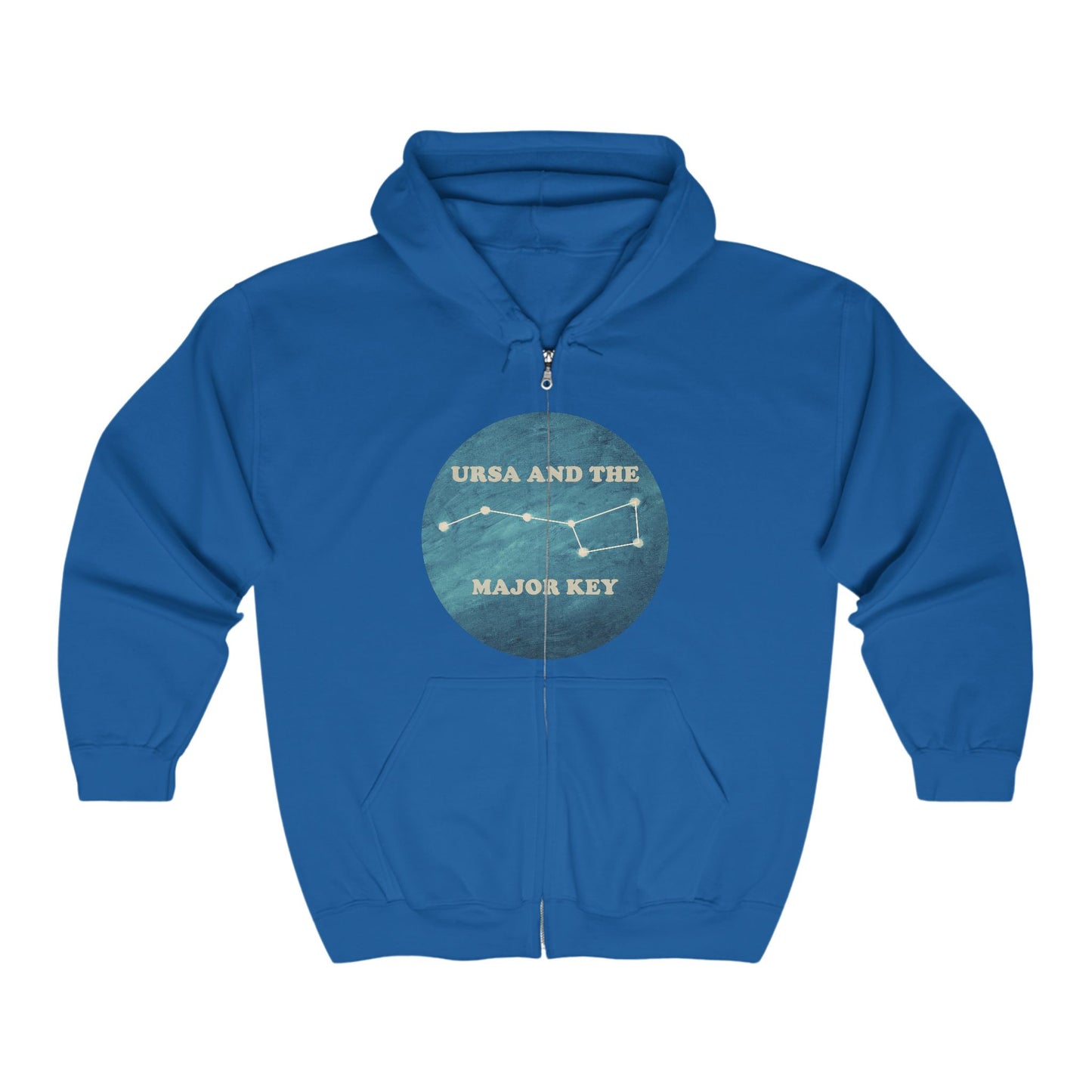 Zip Hoodie (Blue Logo)