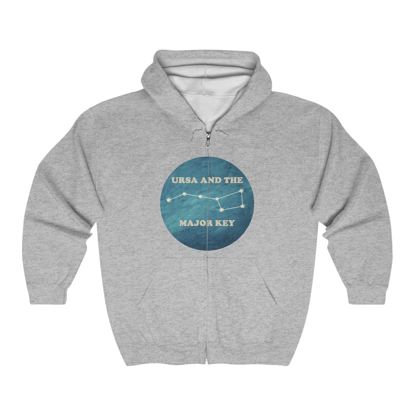 Zip Hoodie (Blue Logo)